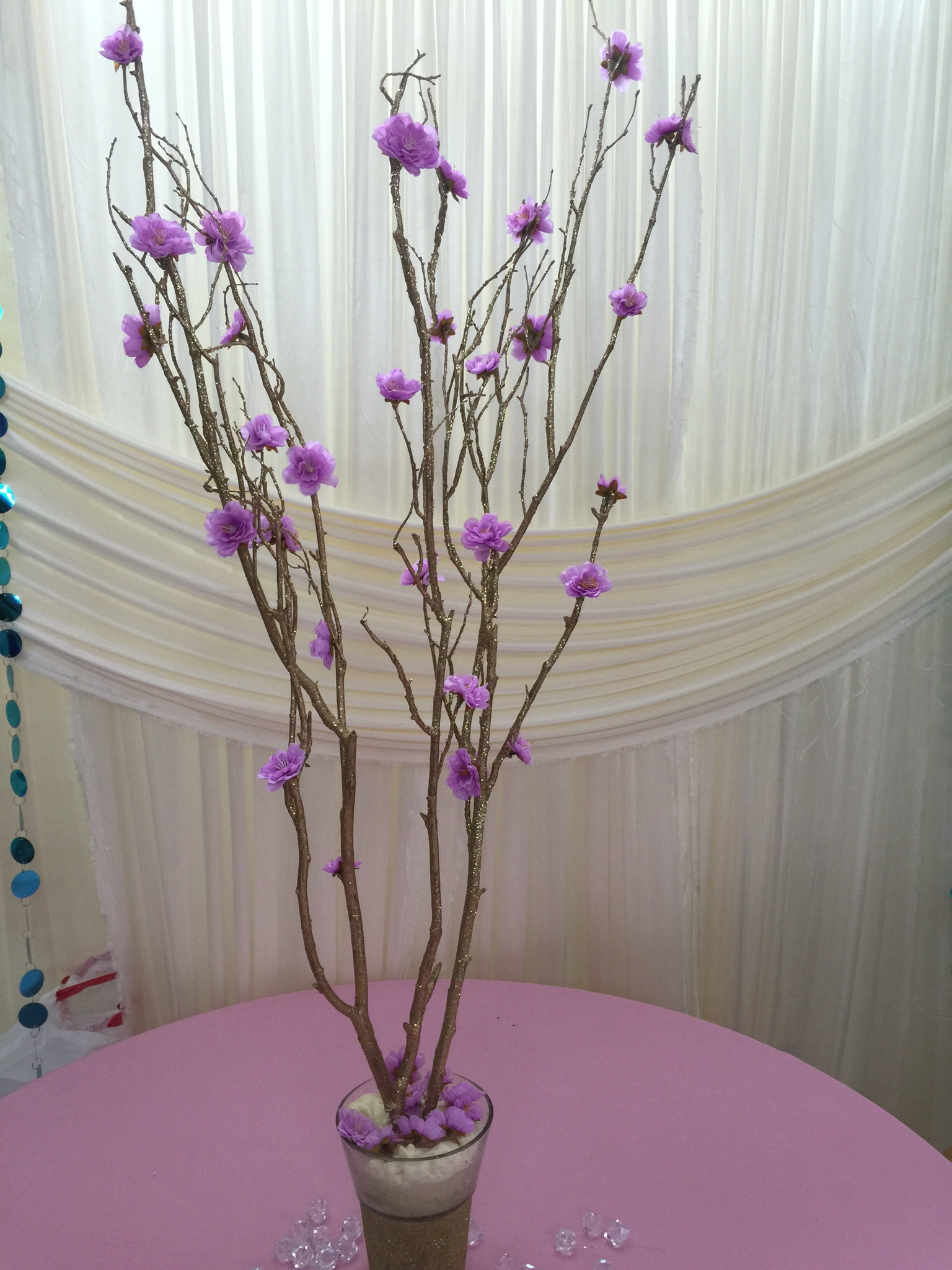 Centerpiece Birch & Flower short Vase
