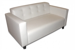 Love Seat-Tufted-WHT LTH-LST-001